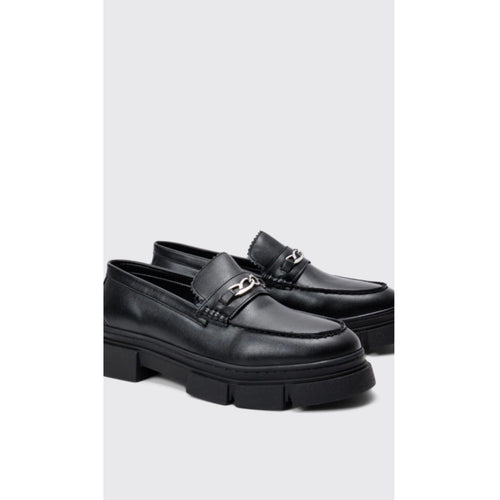 Black Leather Loafers Chunky Sole – Size 9.5
